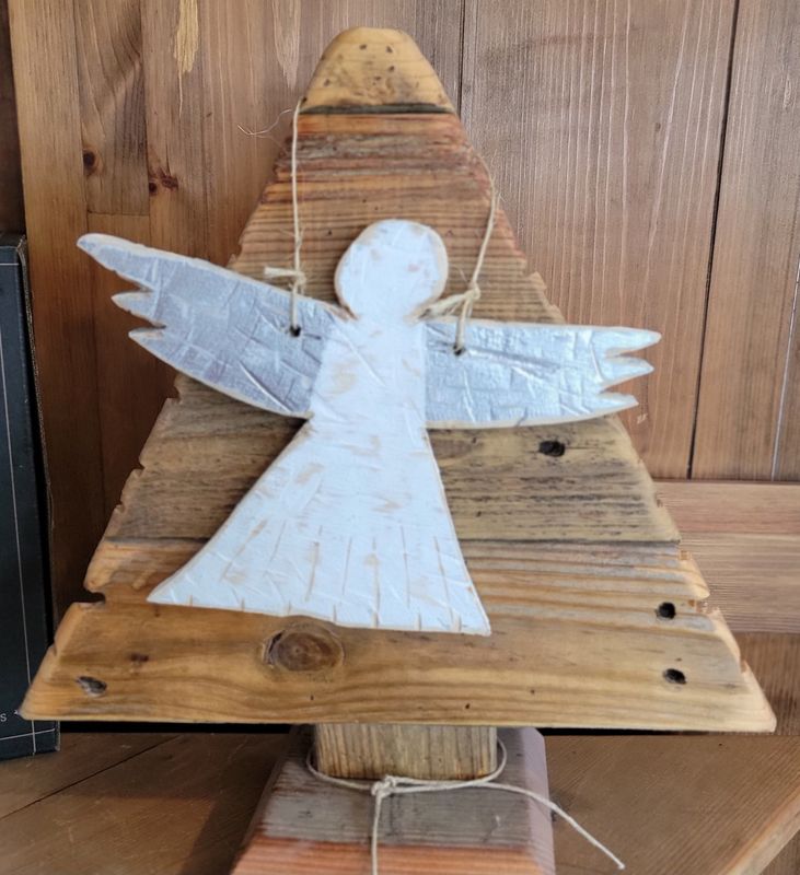 White Angel Topper With Silver Wings