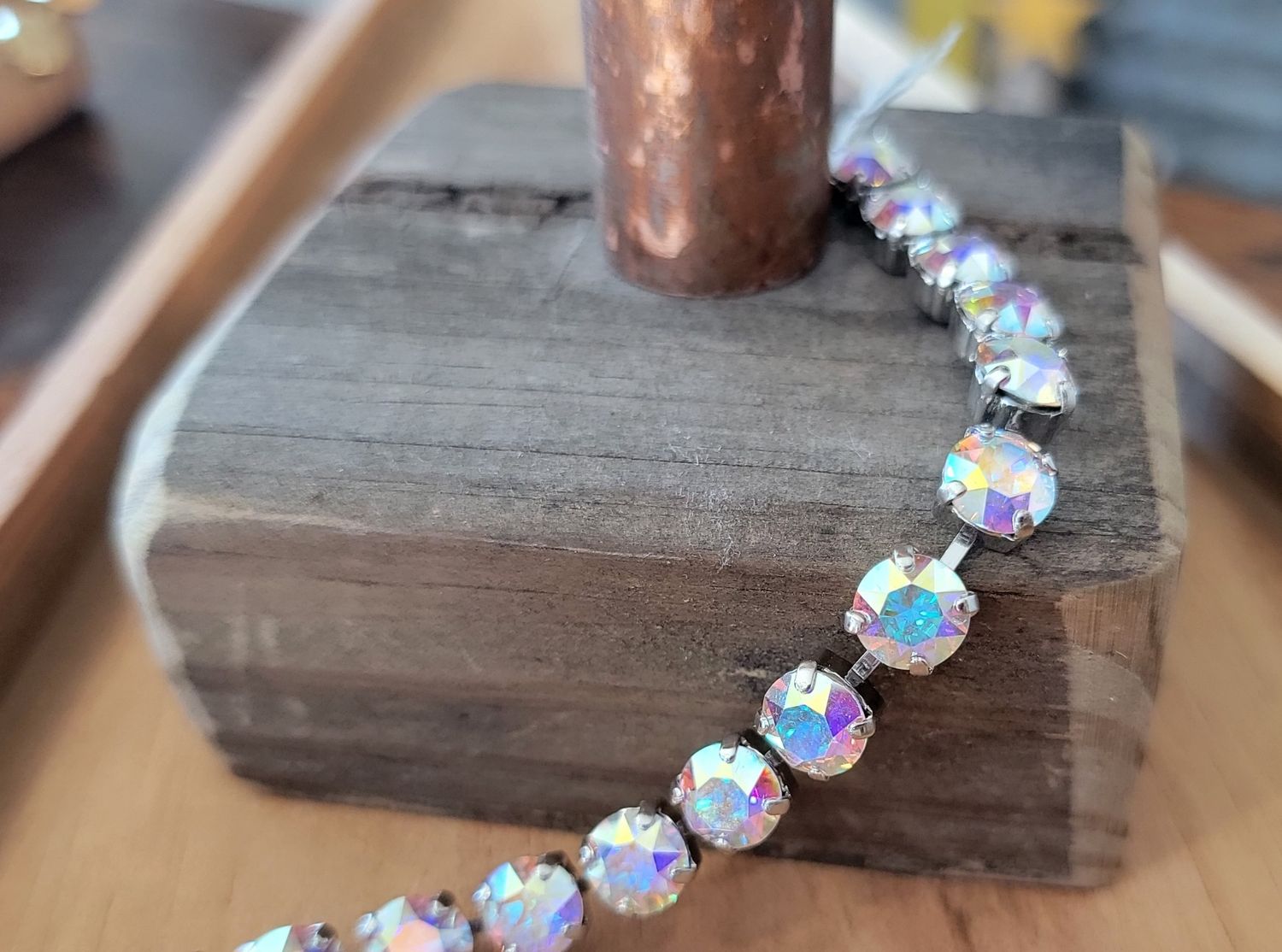 Silver 8mm AB Crystal Bracelet Silver 8mm AB Crystal Bracelet