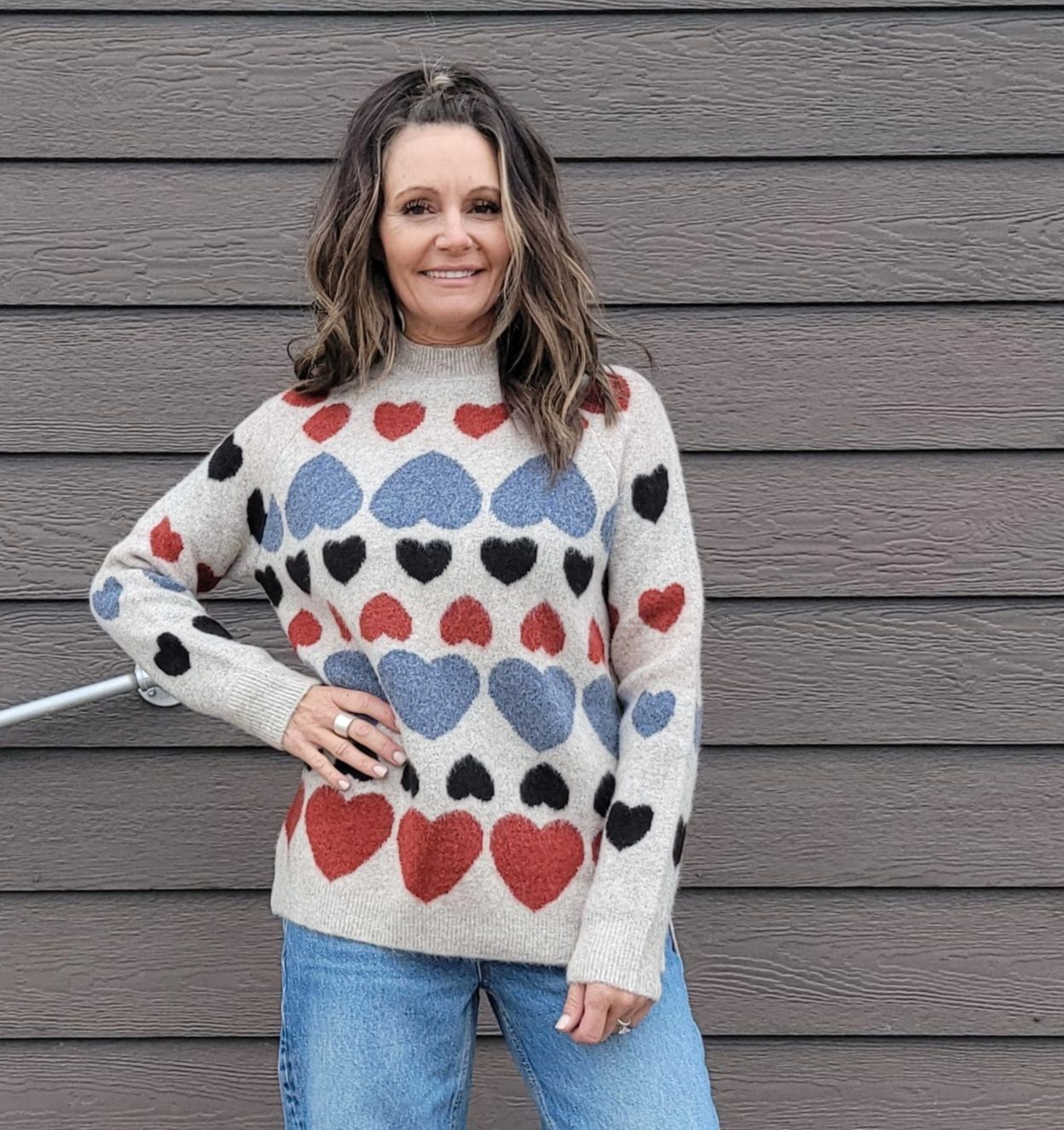 Tru Luxe Heart Sweater