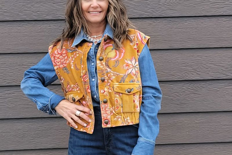 Ivy Jane Velveteen Gold Vest