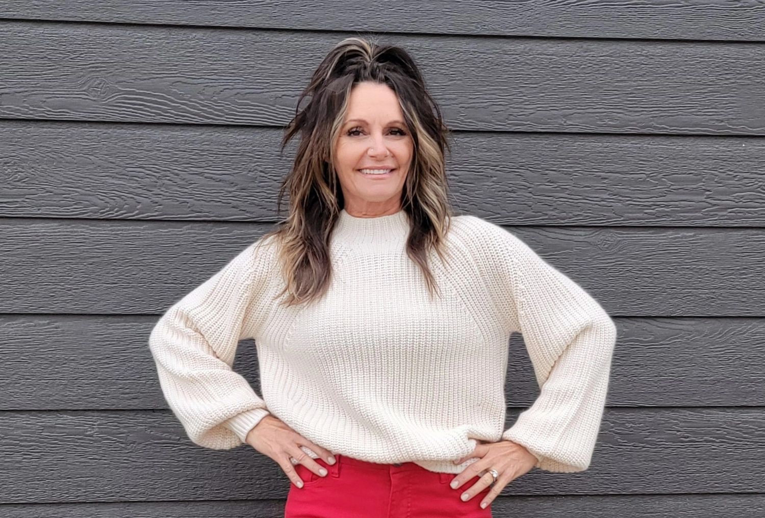 Elan Off White Sweater Mock Elan Off White Sweater Mock