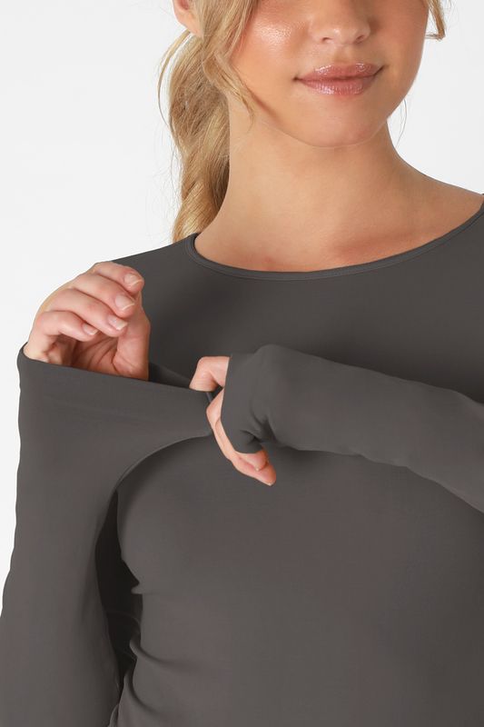 Nikibiki LS Crew Neck Whale Gray