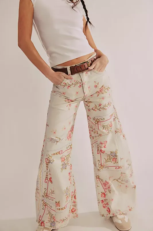 Free People Eden Printed Ivory Combo