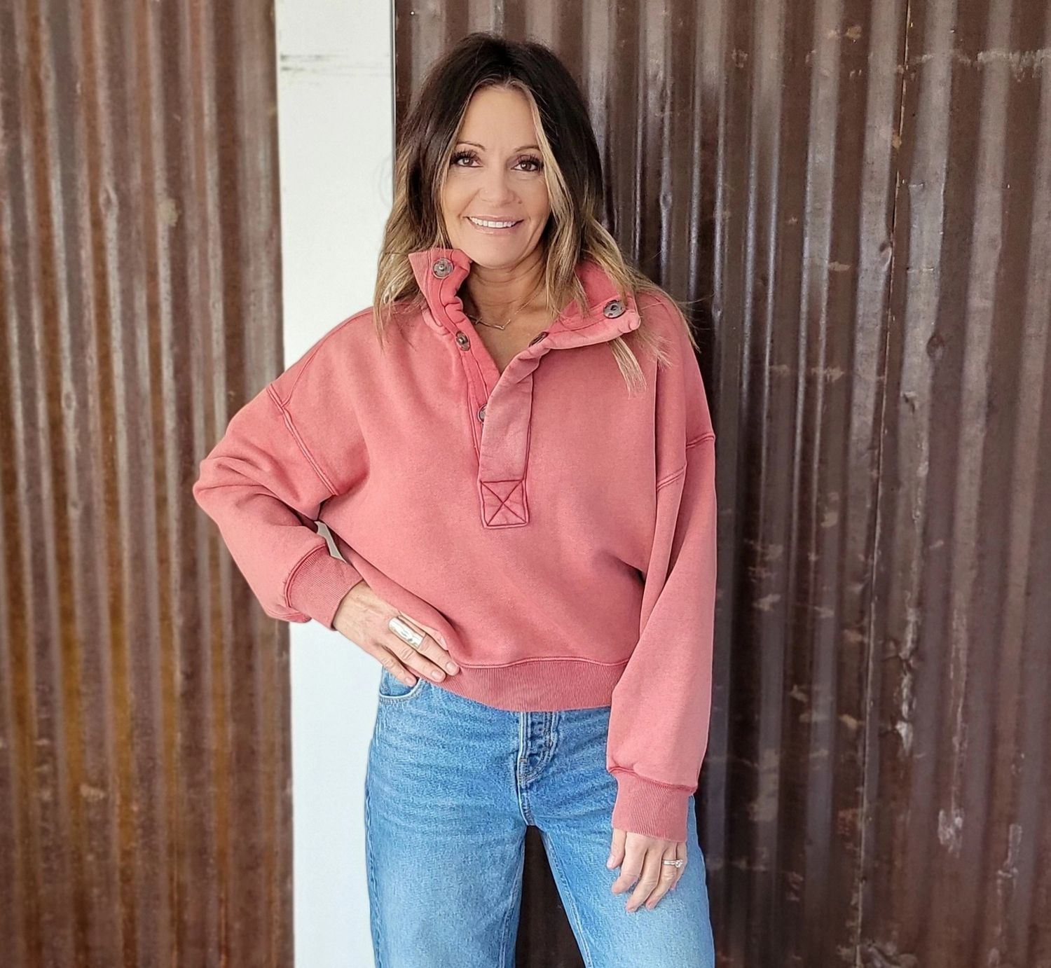 Free People Timeless Pullover Salsa Free People Timeless Pullover Salsa