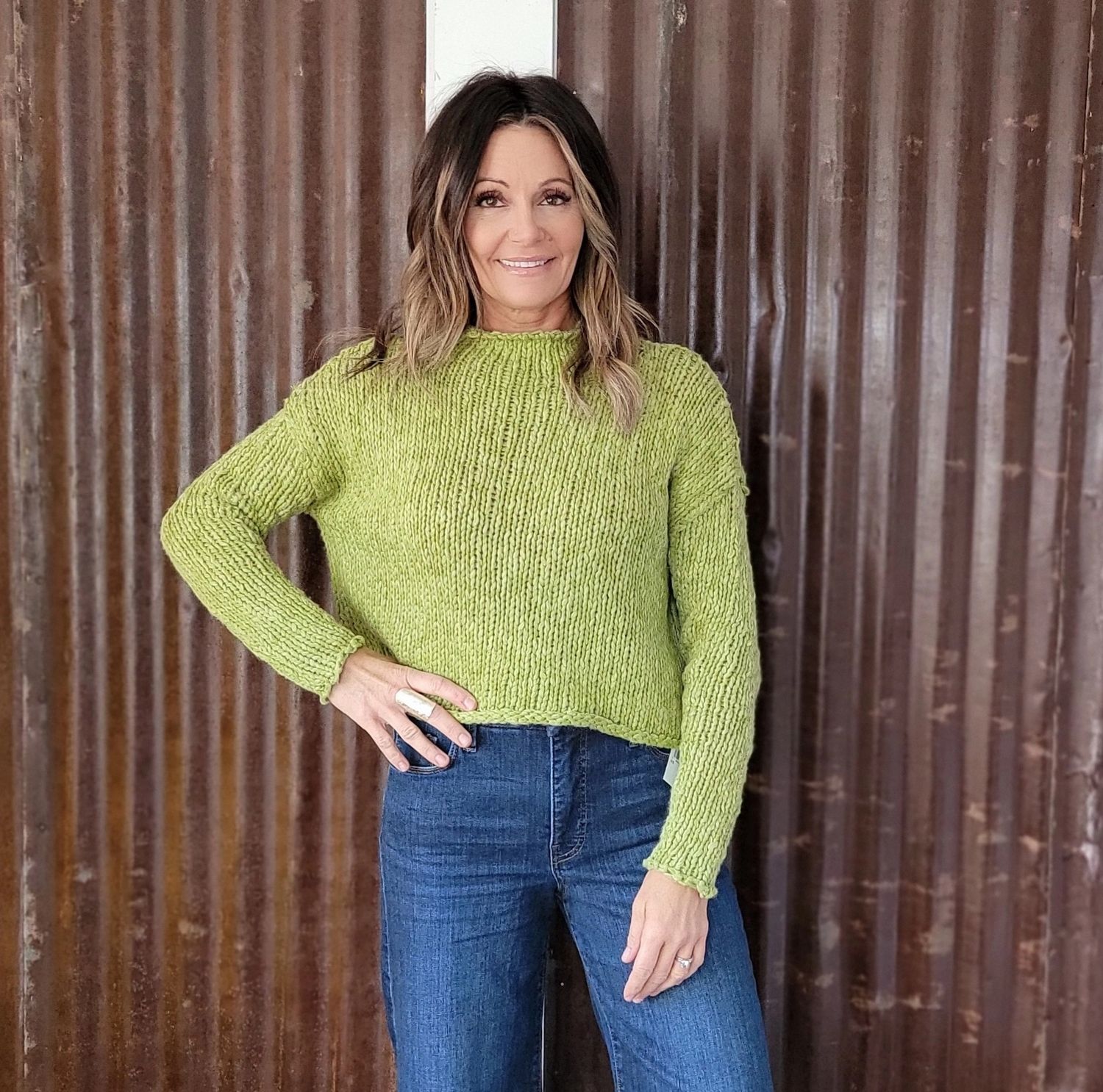 Free People Opal Sweater Fresh Sprouts