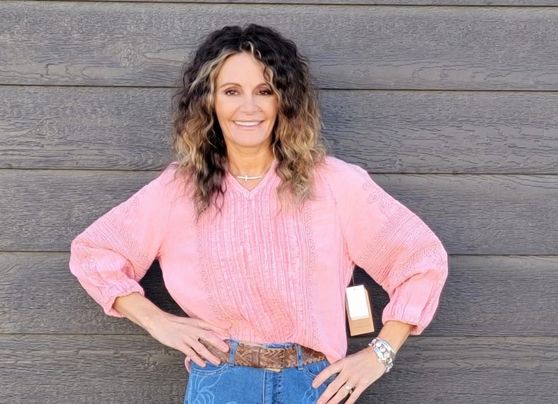 Tru Luxe Split Neck Top Pink