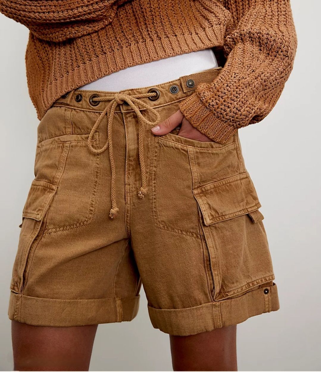 Free People Frankie Washed Short Iced Coffee