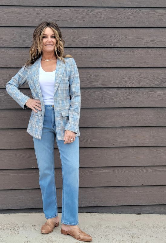 Liverpool Shadow Blue Boyfriend Blazer