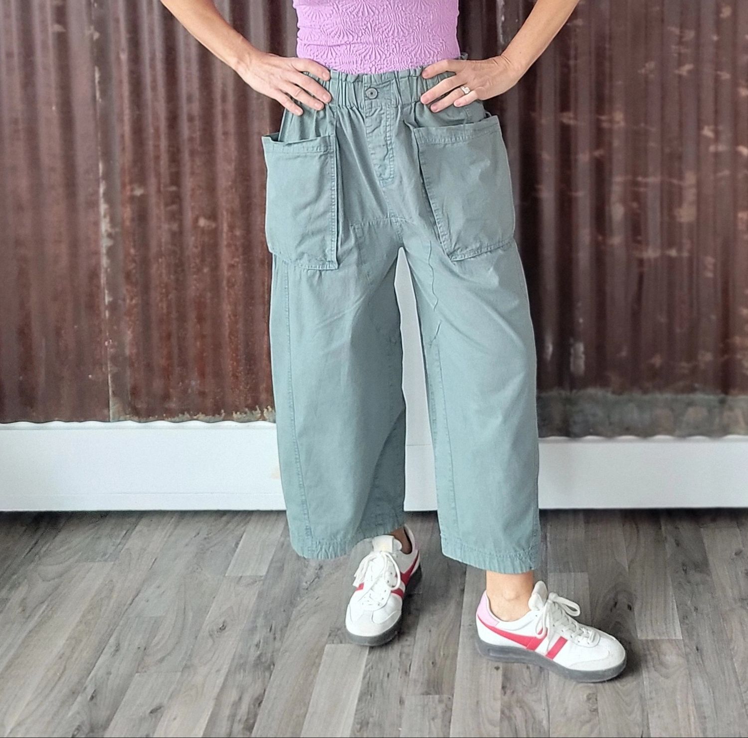 Free People Costa Straight Harem Stormy Sea Free People Costa Straight Harem Stormy Sea