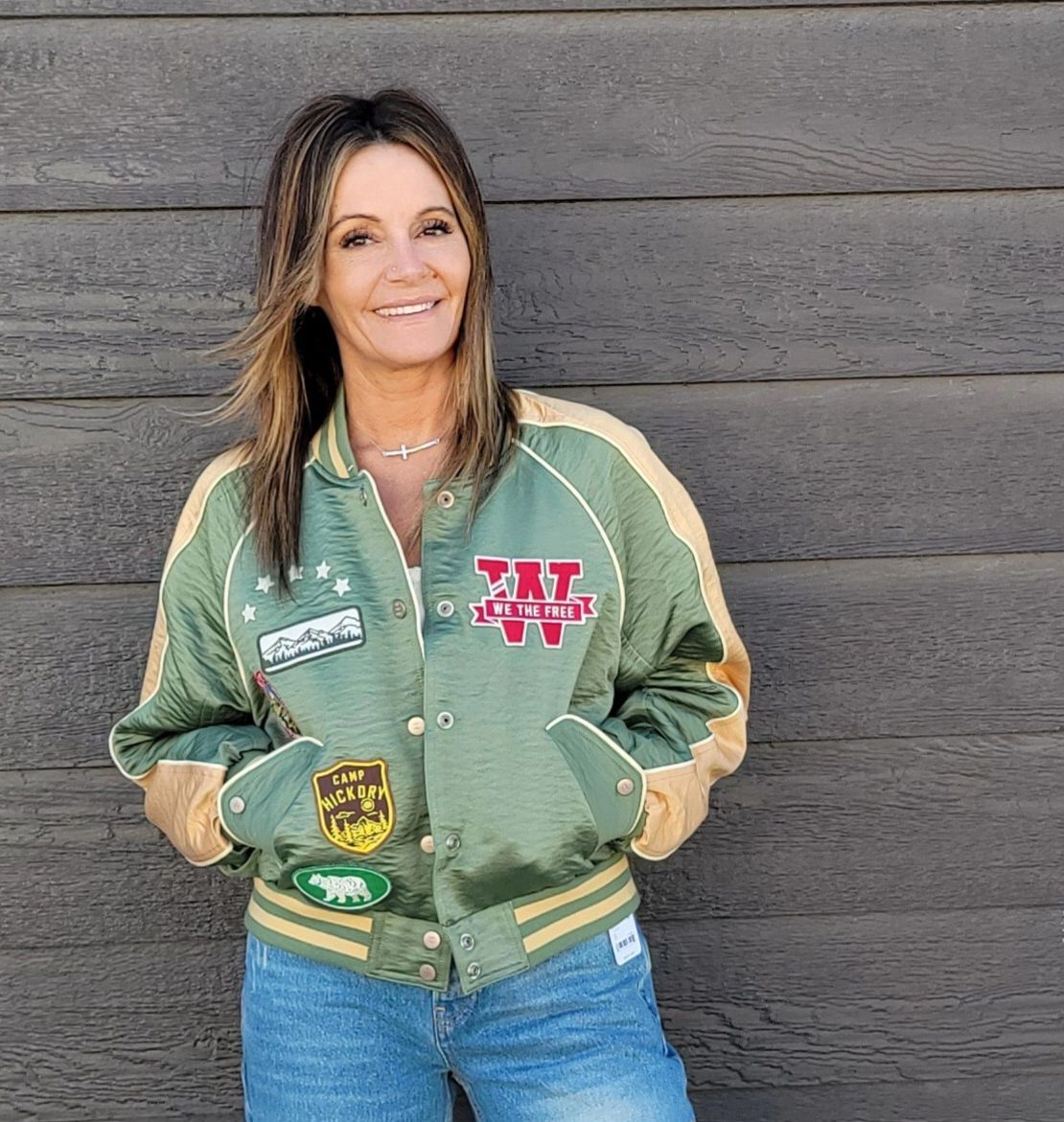 Free People Star Power Souvenir Jacket Vintage Green Free People Star Power Souvenir Jacket Vintage Green