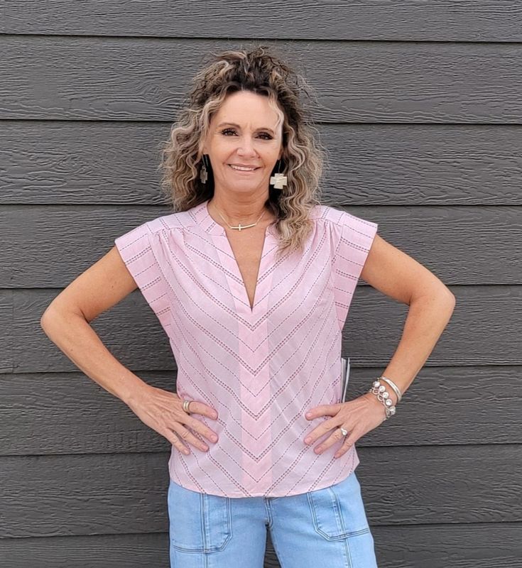 Liverpool Short Sleeve Popover Woven Top