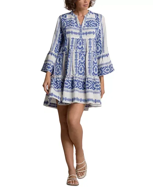 Elan A Line Dress Natural Blue Elan A Line Dress Natural Blue