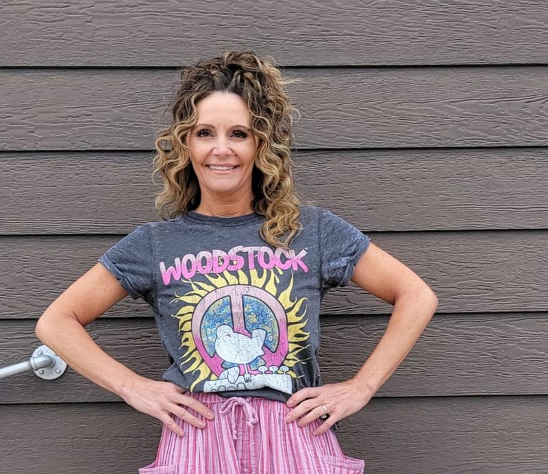 Recycled Carma Woodstock Black Tee