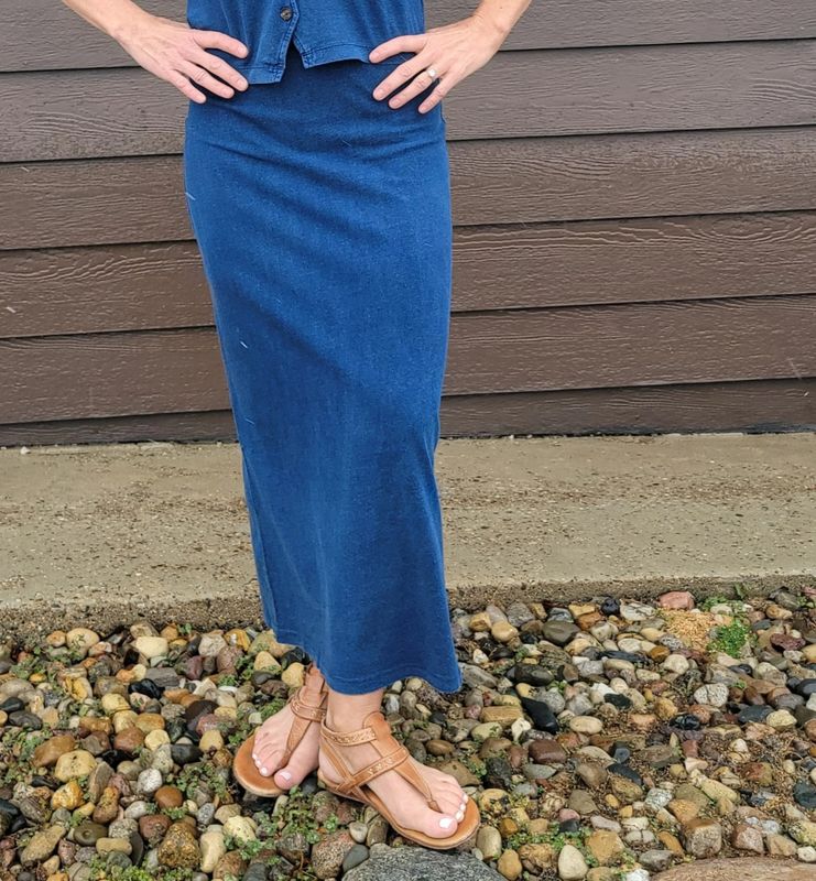 Z Supply Gail Jersey Denim Skirt