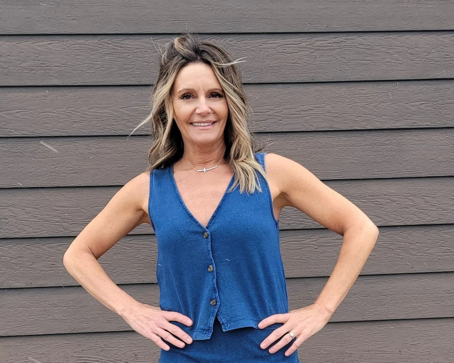 Z Supply Noelle Jersey Denim Top