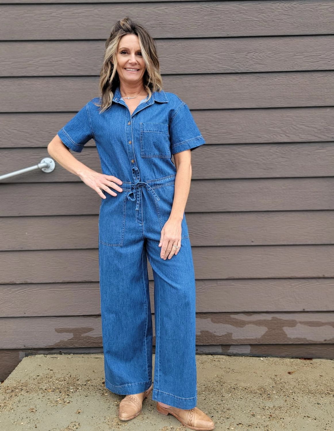 Z Supply Elsie Denim Jumpsuit