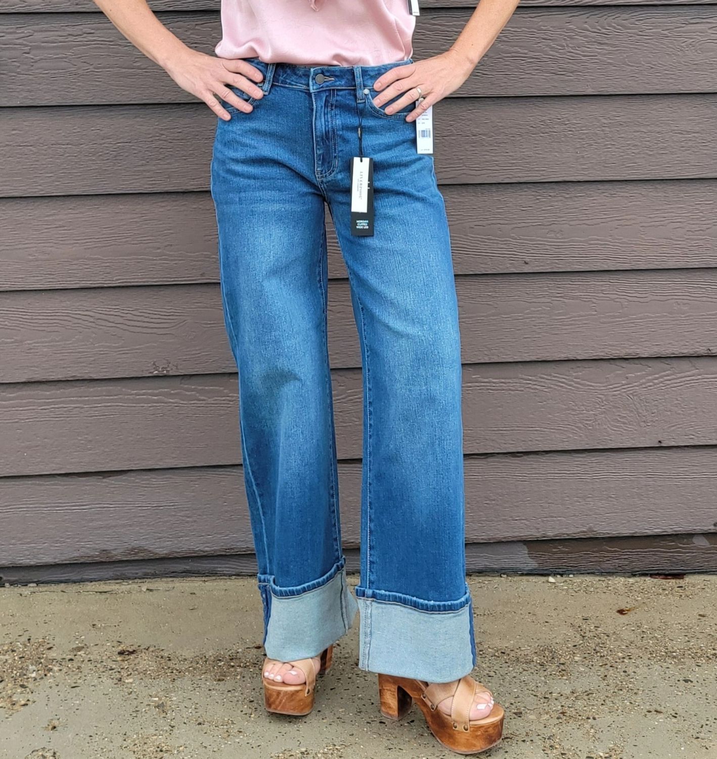 Liverpool Morgan Cuffed Wide Leg Tidal Wave