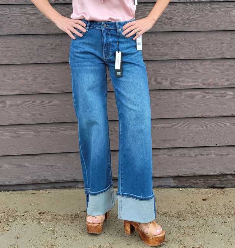 Liverpool Morgan Cuffed Wide Leg Tidal Wave