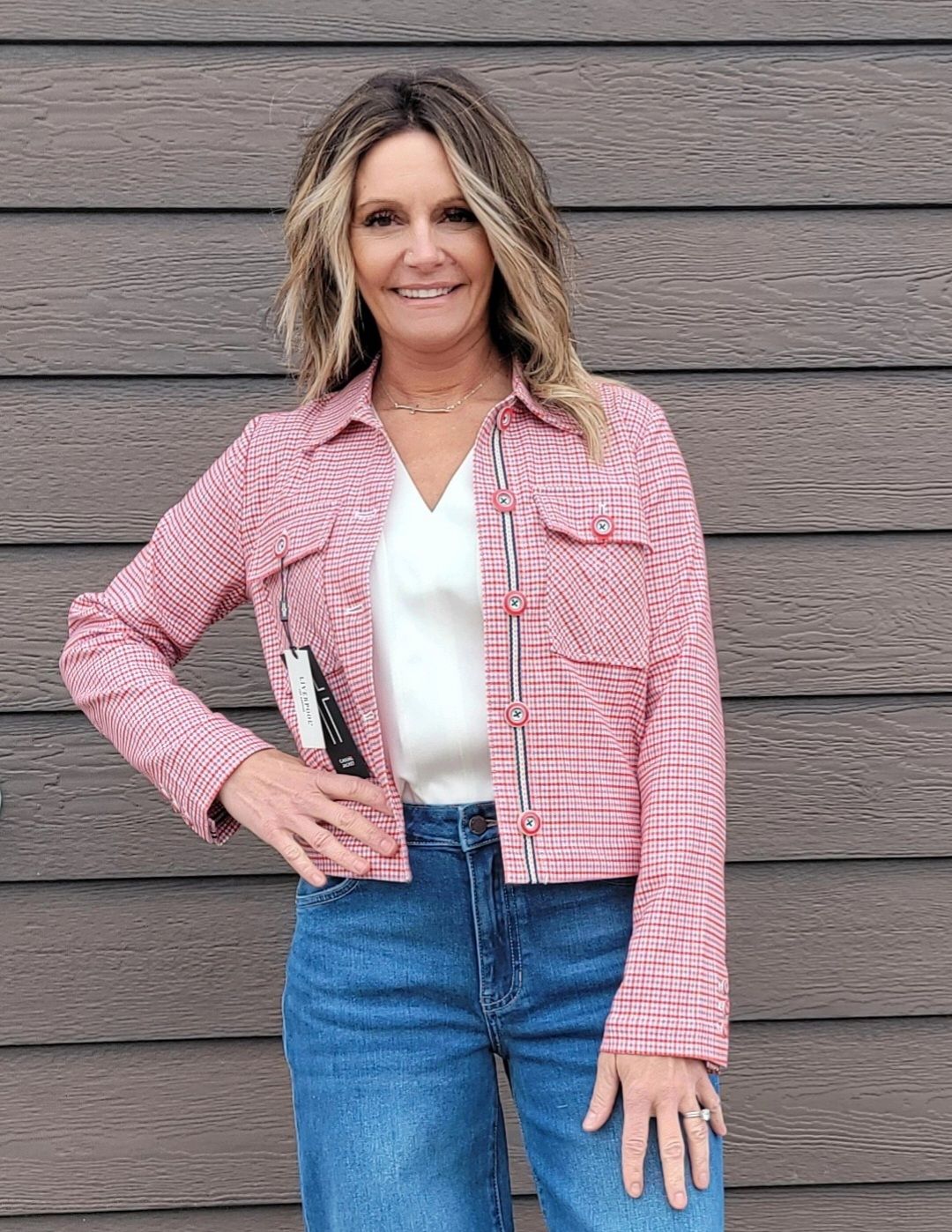 Liverpool Red Plaid Jacket