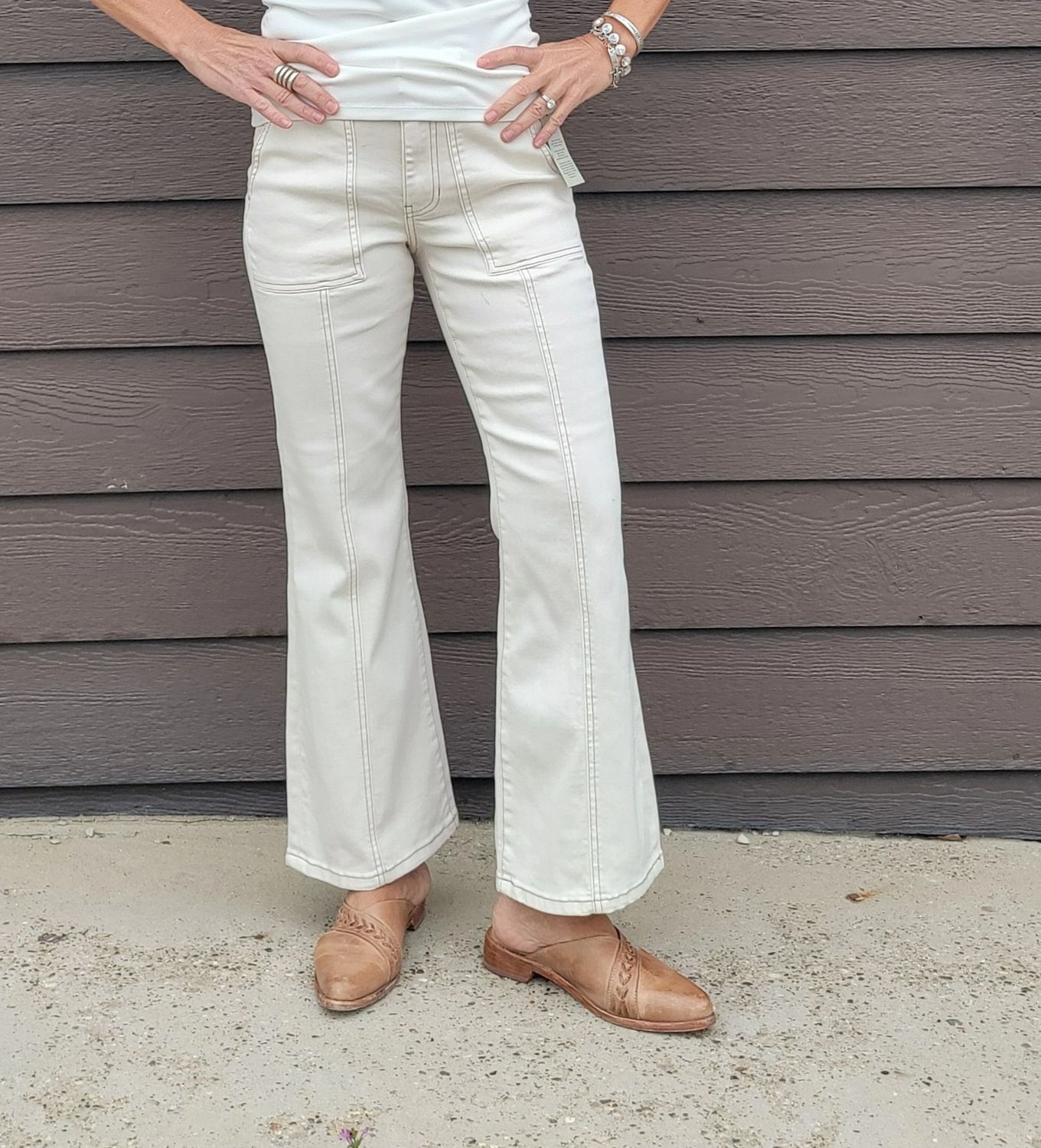 Liverpool Hannah Flare Ecru Liverpool Hannah Flare Ecru