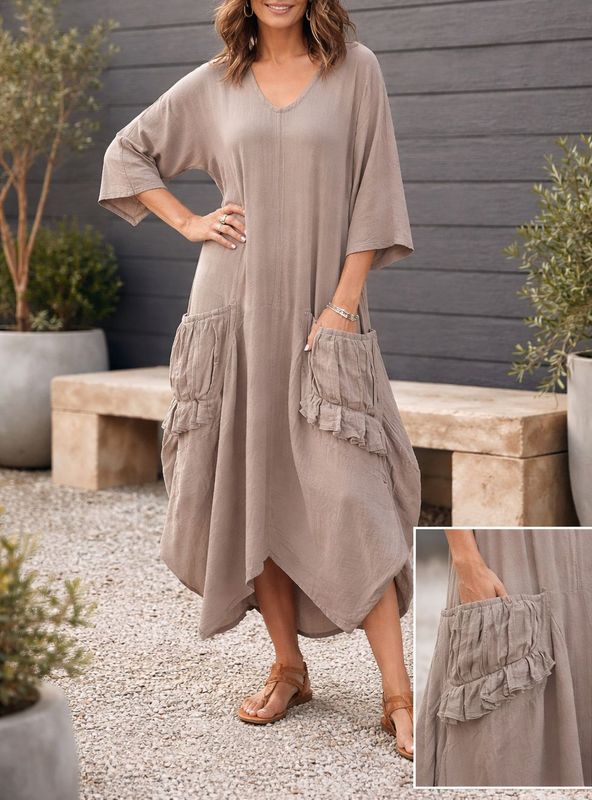 Oh My Gauze Shepard Taupe Dress Oh My Gauze Shepard Taupe Dress