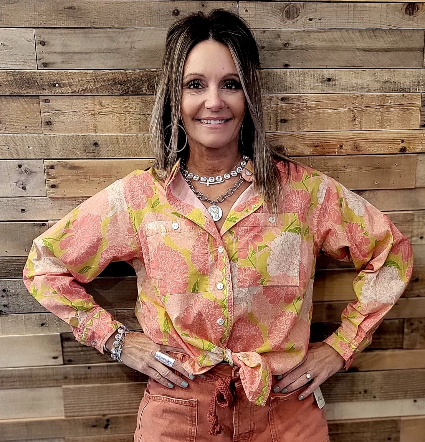 Ivy Jane Blooms A Plenty Top Coral Ivy Jane Blooms A Plenty Top Coral