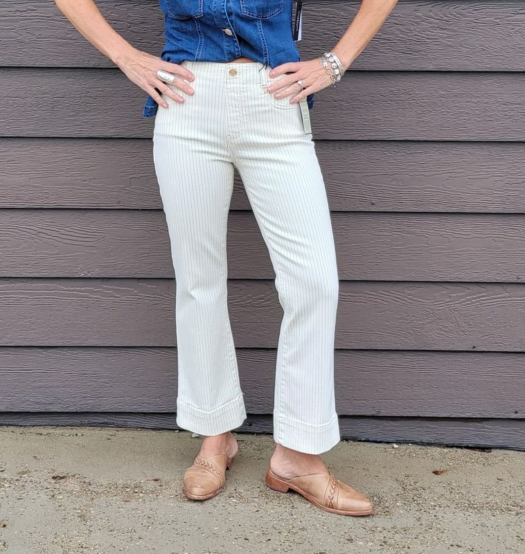 Liverpool Gia Glider Flare Nautical Stripe