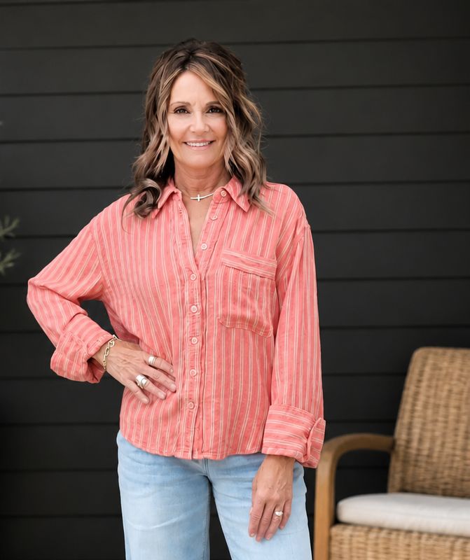 Free People Striped Linen Laurel Cinnnamon Combo Free People Striped Linen Laurel Cinnnamon Combo