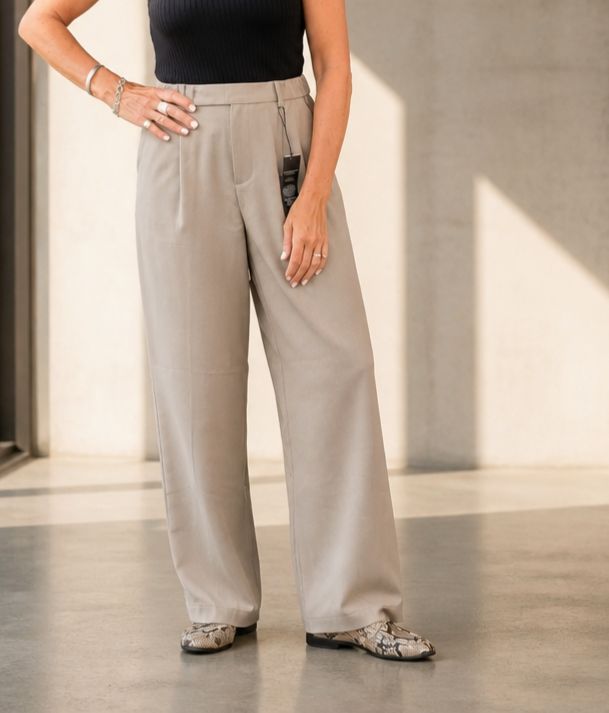 Liverpool Wide Leg Trouser Khaki