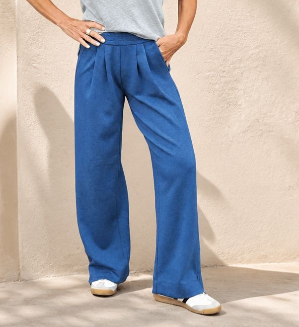 Liverpool Pull On Wide Leg Navy