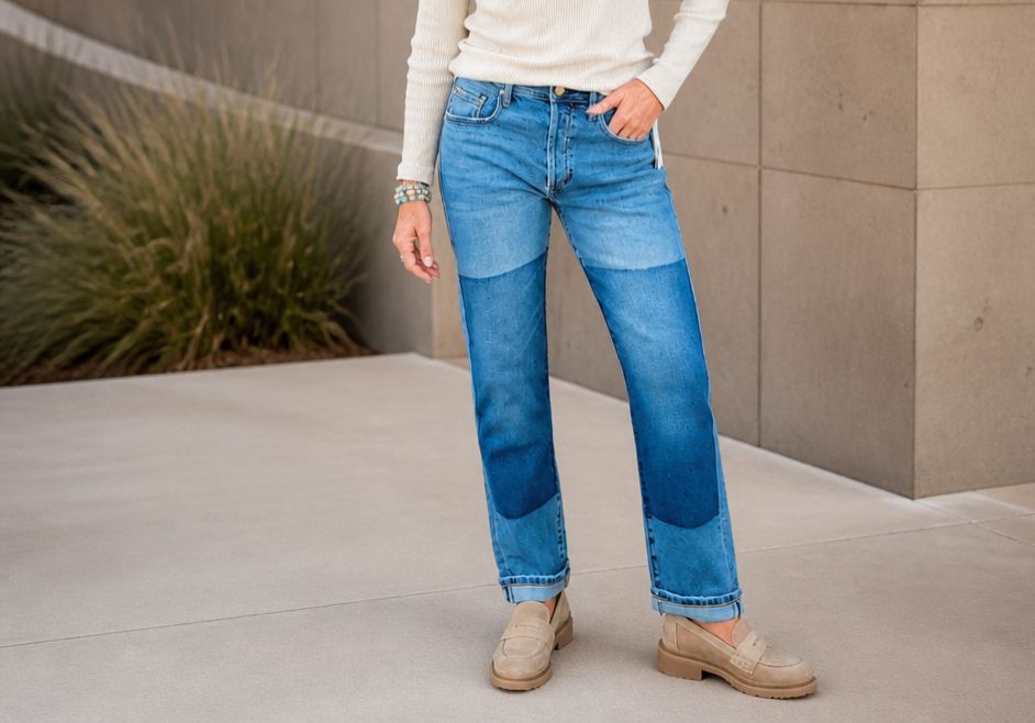 Liverpool Sloane Slouchy Girlfriend Cuff Frontier Blue Liverpool Sloane Slouchy Girlfriend Cuff Frontier Blue