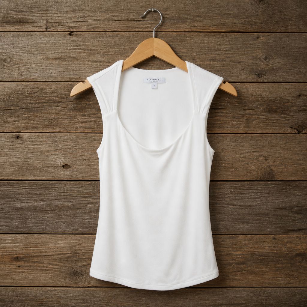 Liverpool Slvls Built In Bra Knit Top Cream Liverpool Slvls Built In Bra Knit Top Cream