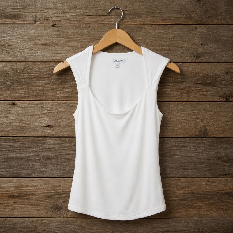 Liverpool Slvls Built In Bra Knit Top Cream Liverpool Slvls Built In Bra Knit Top Cream