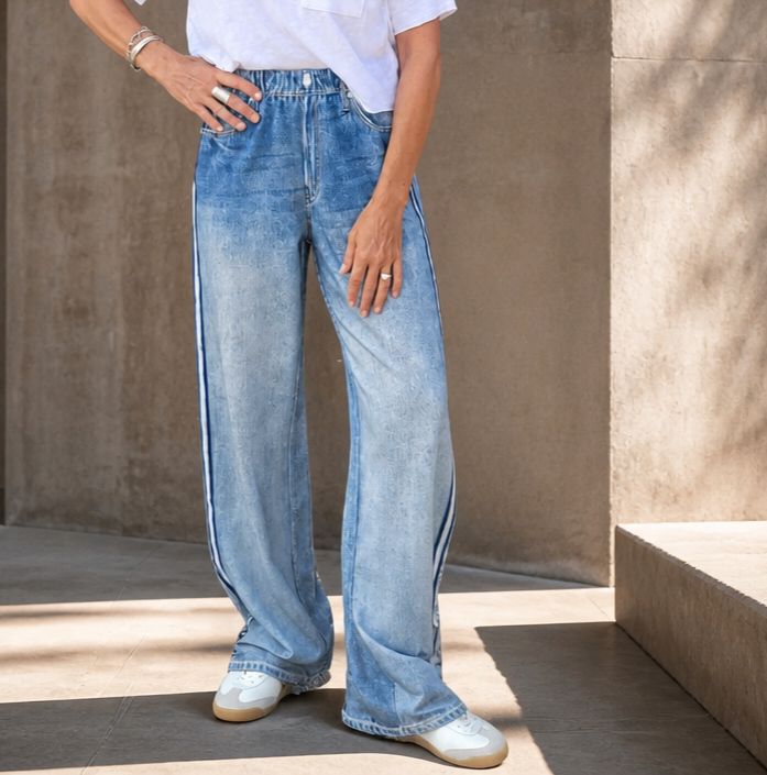 Elan Faux Track Pants Jean