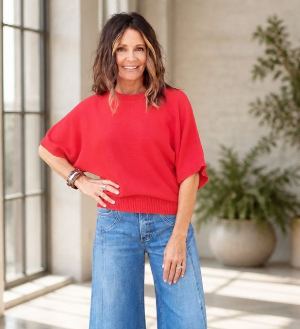 Staccato Red S/S Sweater Crew Neck Staccato Red S/S Sweater Crew Neck