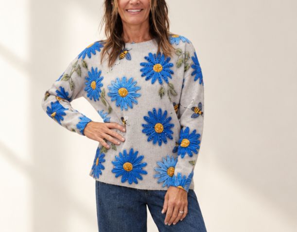 John Mark Boho Blues Sweater John Mark Boho Blues Sweater