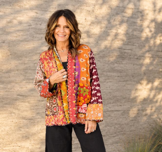 Sterling Styles Reversible Short Kimono Jacket Sterling Styles Reversible Short Kimono Jacket