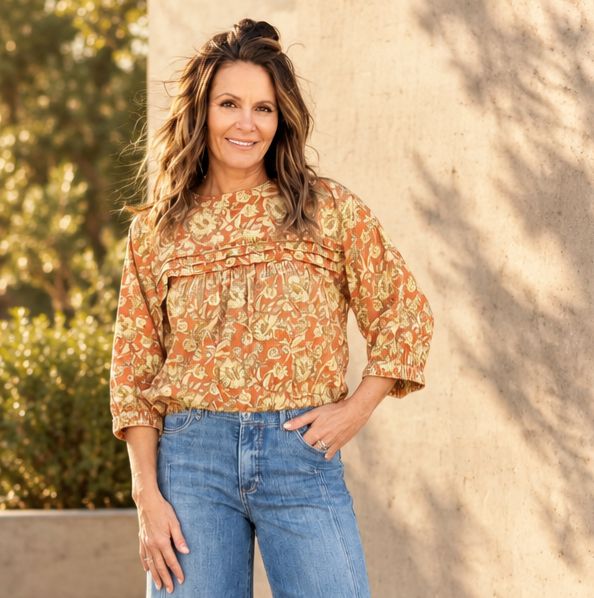 Ivy Jane Cord Bubble Top Orange Ivy Jane Cord Bubble Top Orange