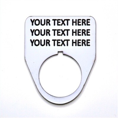 22mm Legend Plates - Push buttons, selector switches and indicator lamps
