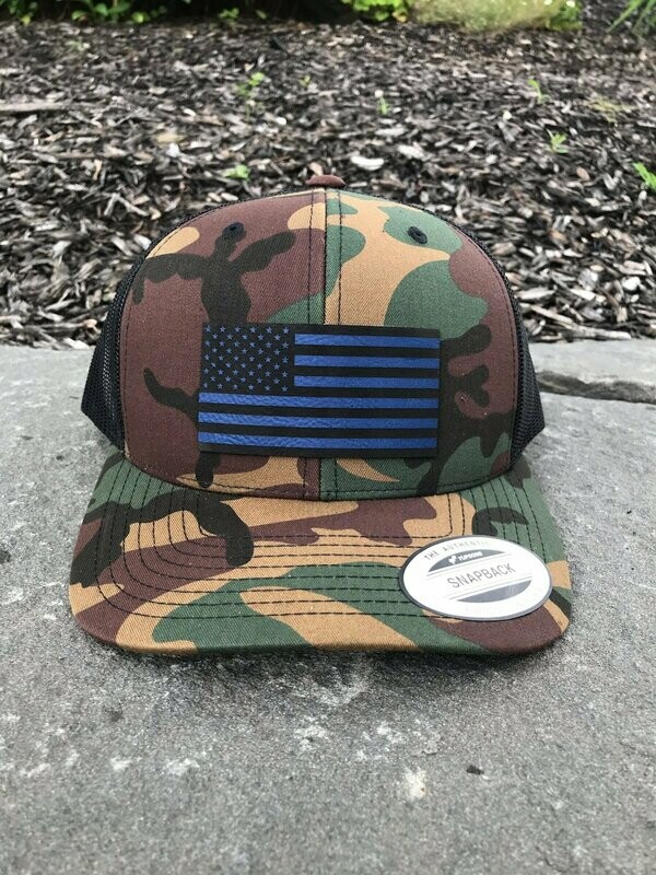 US Flag Camo Retro Trucker Cap