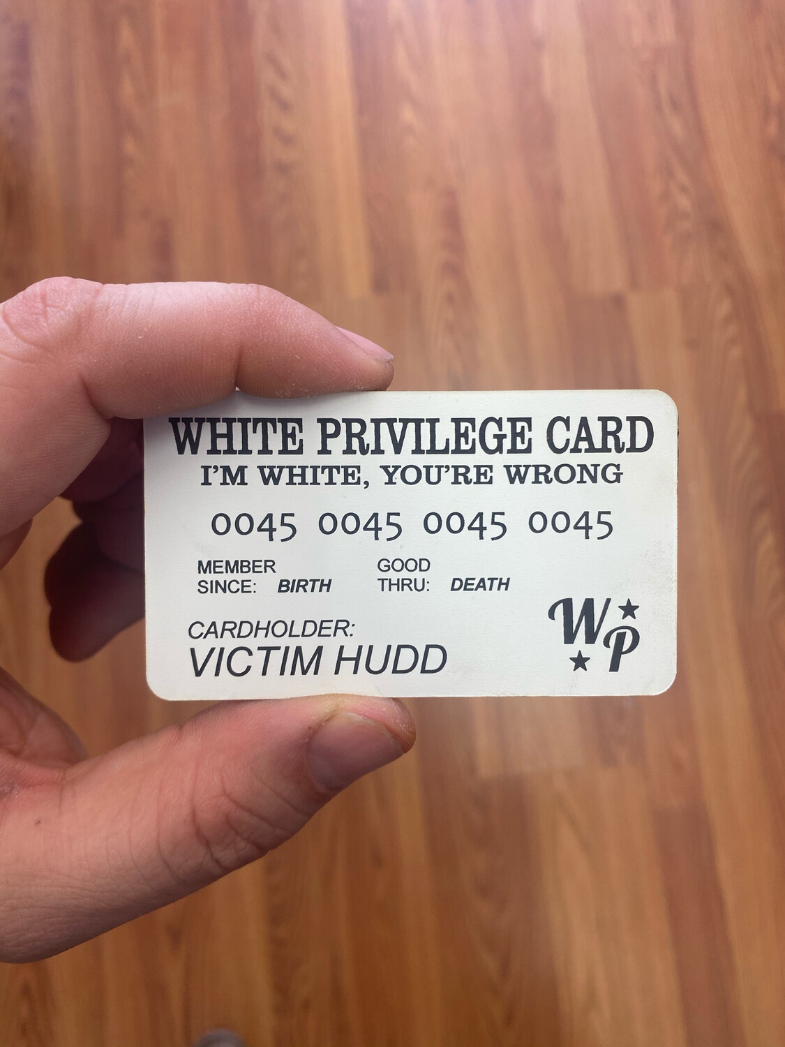 White Privilege Card