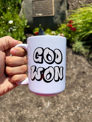 GOD WON 15oz Mug