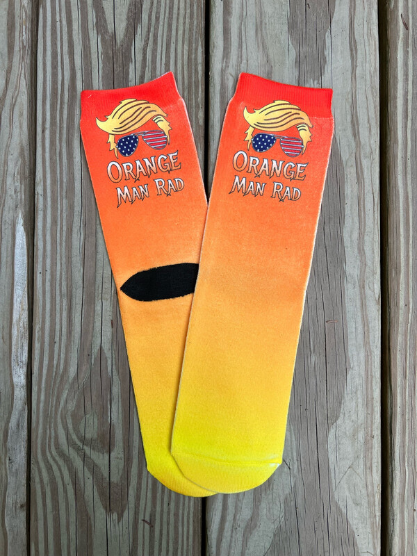 Orange Man Rad Full Color Socks