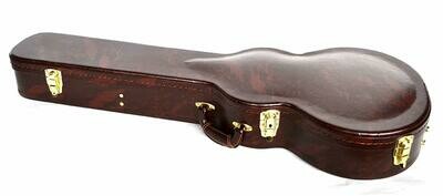 BROWN HARDCASE ELECTRIC GUITAR HARD CASE LES PAUL SHAPE FULLY PADDED AND LINED