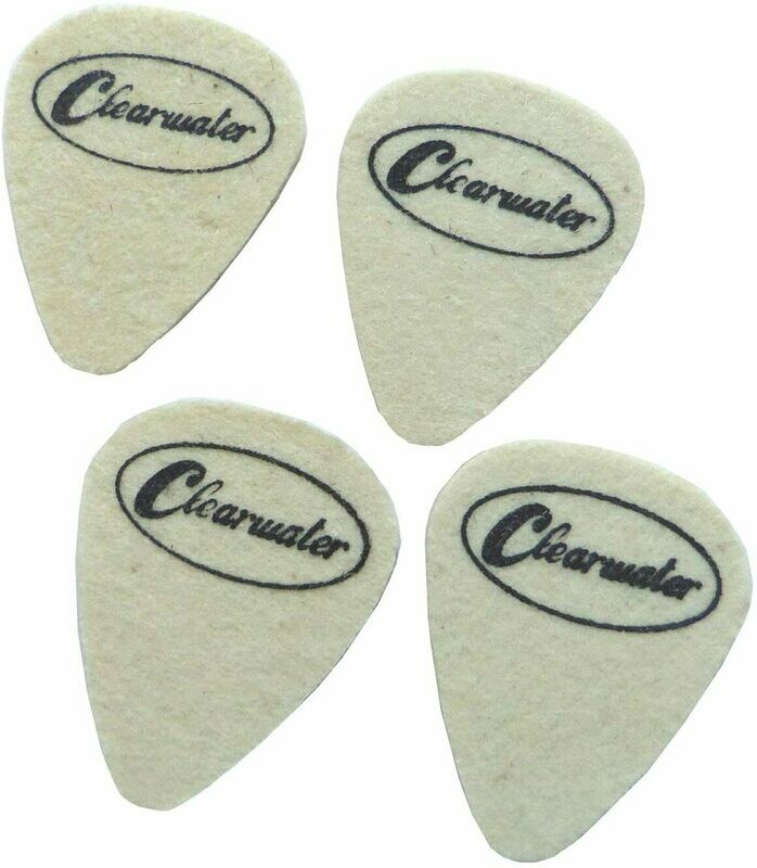 MEDIUM FELT PICK PACK OF 4x4mm CLEARWATER PLECTRUMS FOR NYLON STRUNG UKE GUITAR