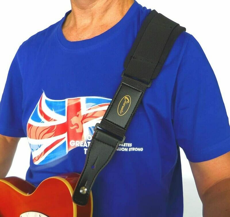 Guitar Strap Super comfort padded Guitar or Bass stretch strap by Clearwater