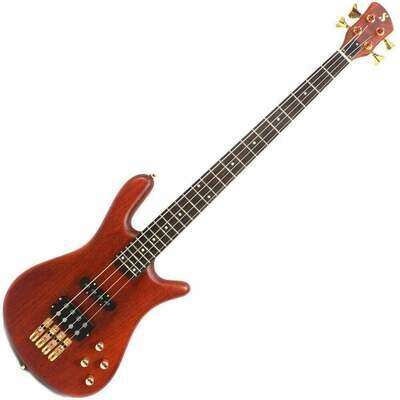SX ELECTRIC BASS 4 STRING ARCHED BODY NATURAL SATIN FINISH POWERED PICKUPS