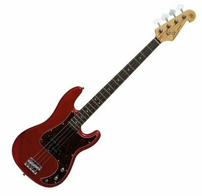 SX ELECTRIC BASS PRECISION STYLE IN RED FREE GIG BAG & DELIVERY