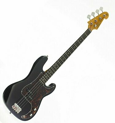 SX ELECTRIC BASS PRECISION STYLE IN BLACK FREE GIG BAG & DELIVERY