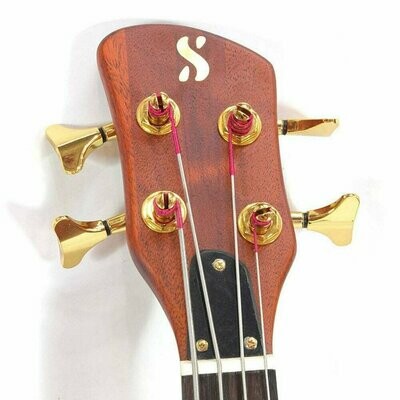 SX ELECTRIC BASS 4 STRING ARCHED BODY NATURAL SATIN FINISH POWERED